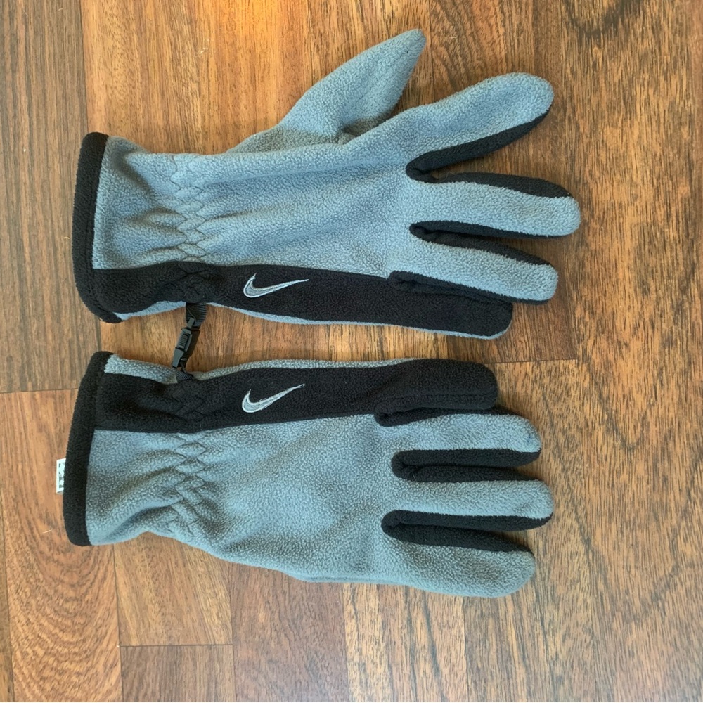 Fleece Nike Gloves Men’s One Size Gray Black